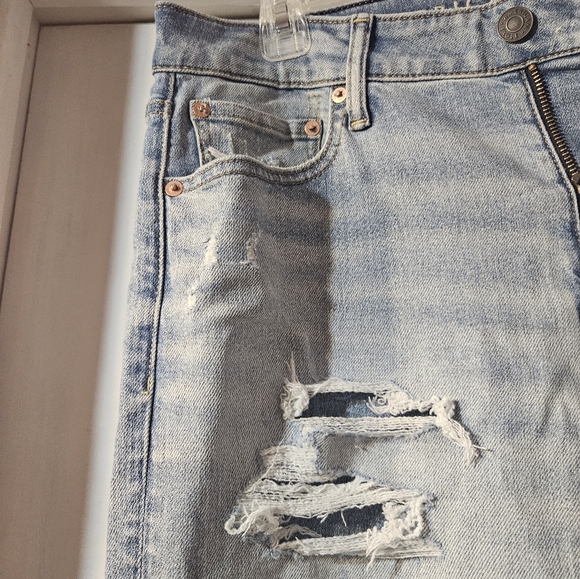 American Eagle Men Distressed Light Blue Jeans Size 33x32 - Picture 3 of 14